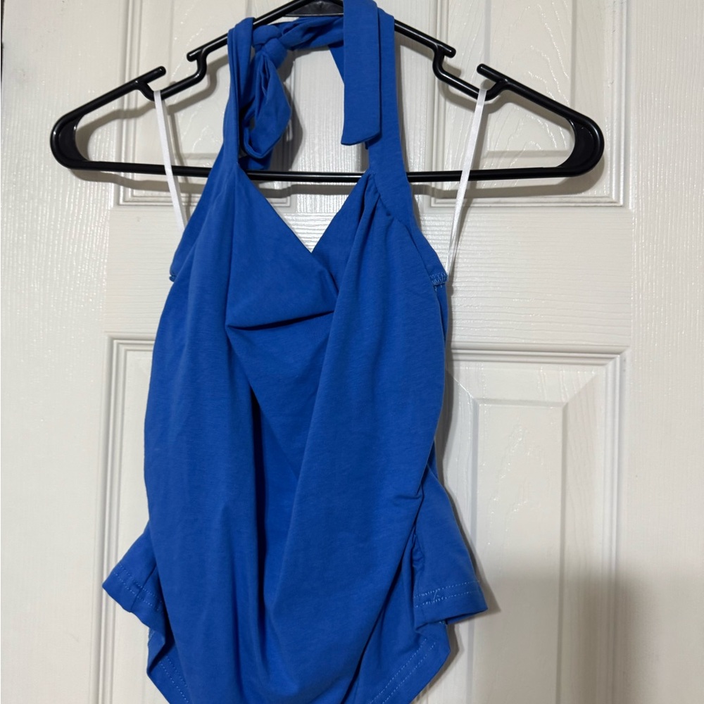 SHEIN Royal Blue Halter Tank Top